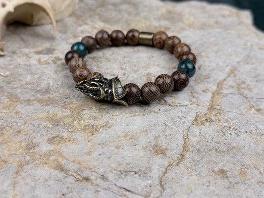 Meeresfluch – Piratenarmband mit Drachenstein