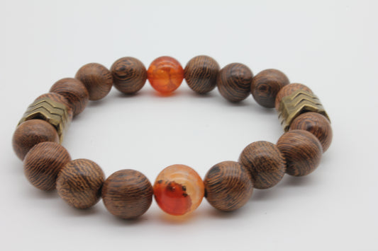 Armband „Feuerschuppe“ – Drachenstein & Antik-Gold