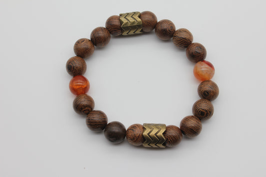 Armband „Feuerschuppe“ – Drachenstein & Antik-Gold