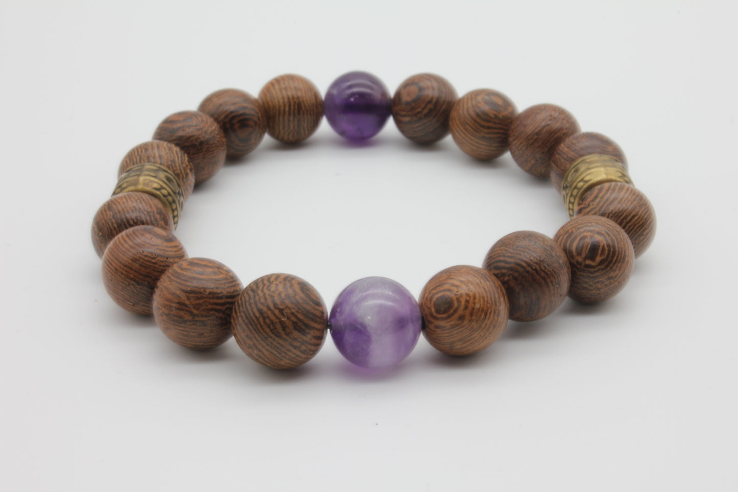 Armband „Nachtweise“ – Amethyst & Antik-Gold