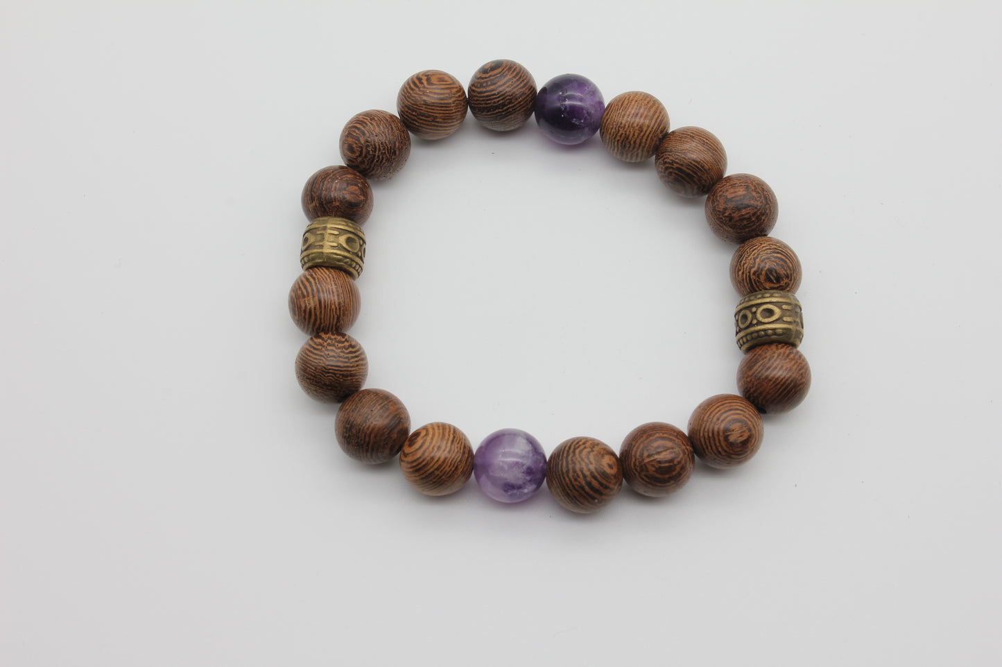 Armband „Nachtweise“ – Amethyst & Antik-Gold