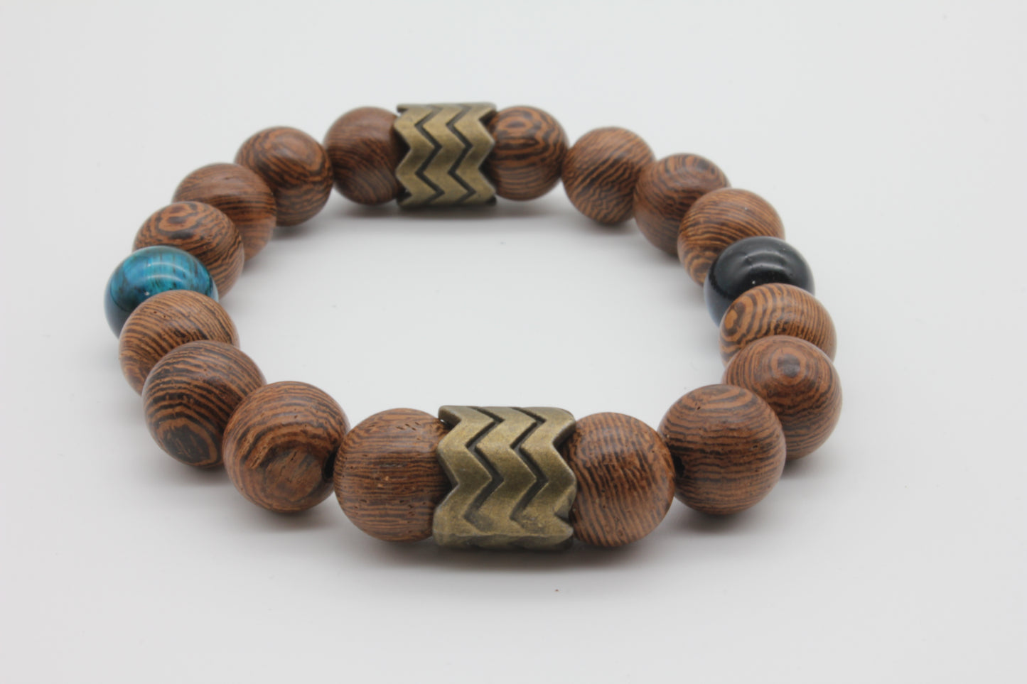 Armband „Nordblick“ – Blaues Tigerauge & Antik-Gold |