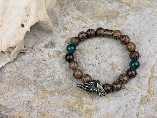 Meeresfluch – Piratenarmband mit Drachenstein