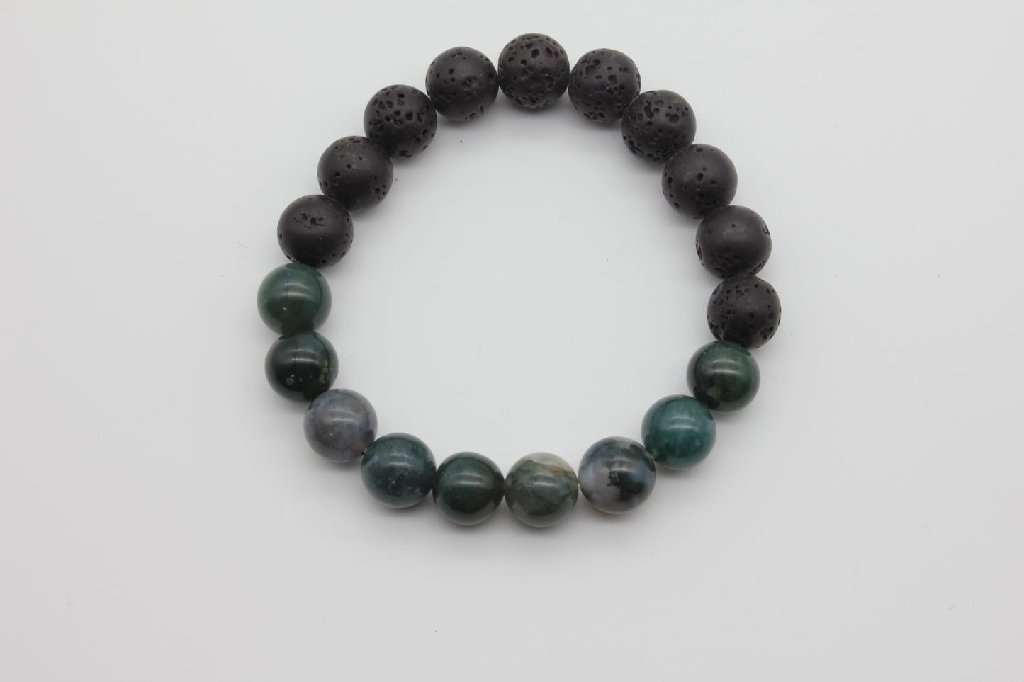 Erdkraft – Armband aus Lavastein & Chrysokoll
