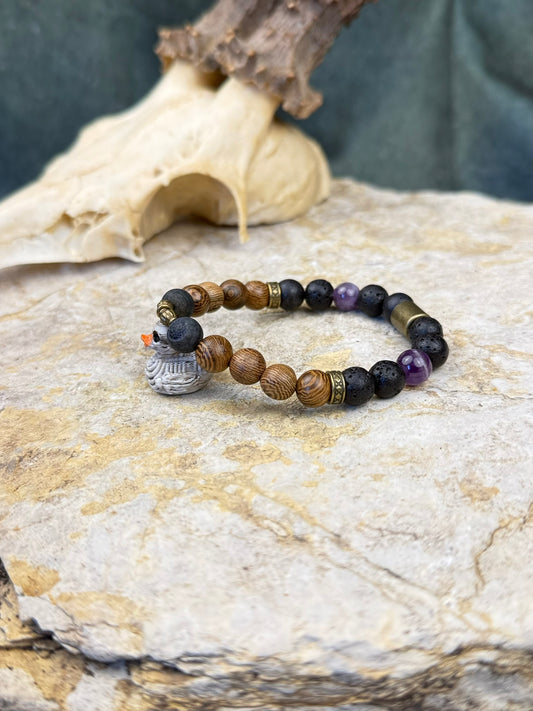 Ushnotz x Nordic Mystery – Relikt der Schattenente – Holz, Lava & Amethyst Edition