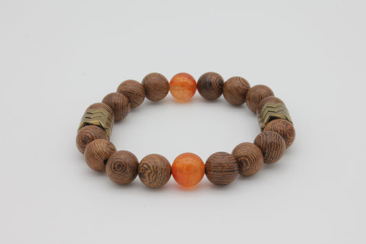 Armband „Feuerschuppe“ – Drachenstein & Antik-Gold